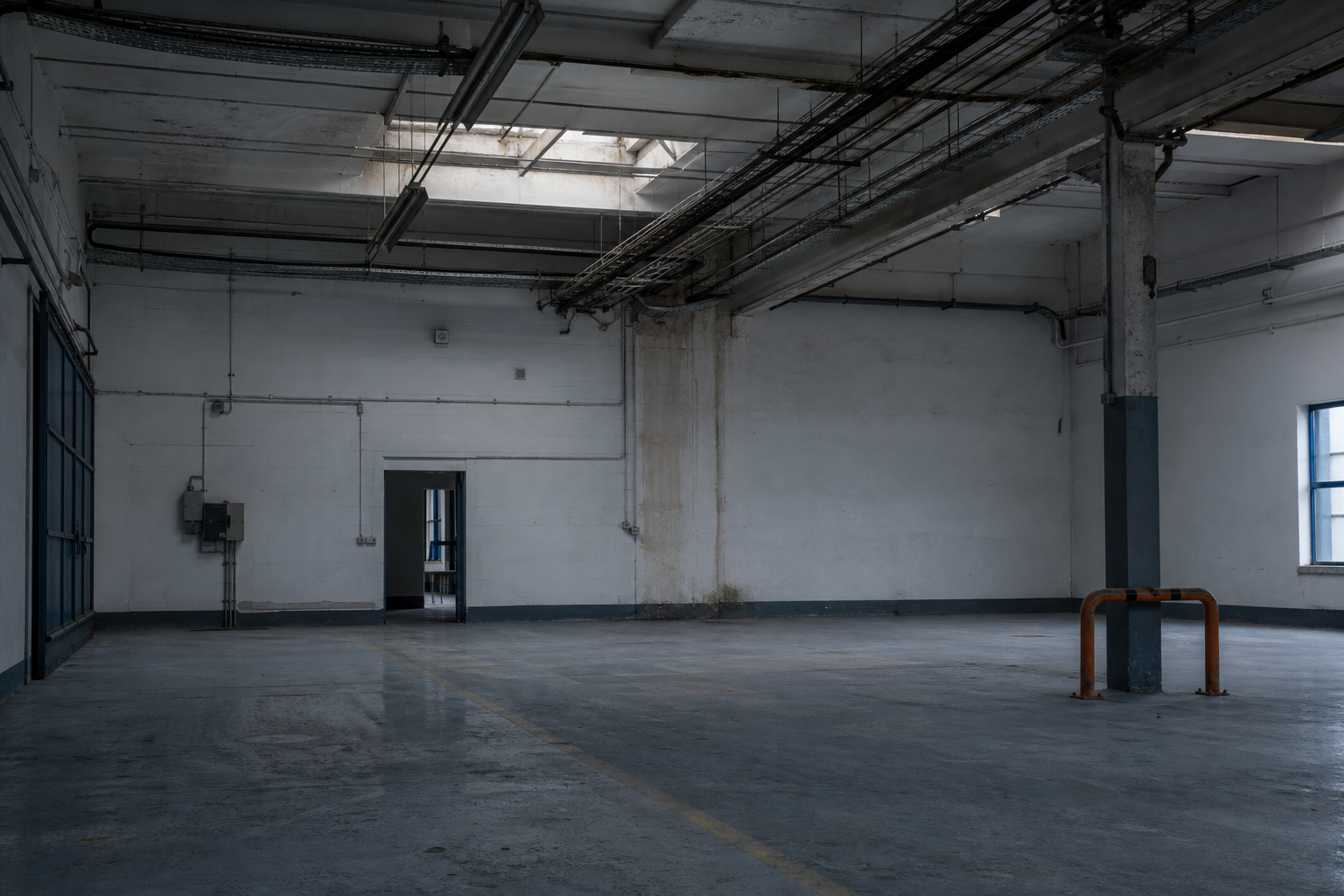 Visual conceptual de una nave industrial antes de su adecuación